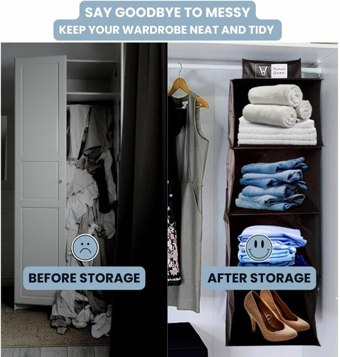 4 Closets Closets Homiegear Wall Hanging Organizer, Storage Case Racks - Organization Storage System for Caps, Wallet