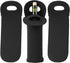 3 Pcs Wine Carrier Tote Bag, Neoprene Insulated Travel Sleeves for Wine Beer Bottles, Black
