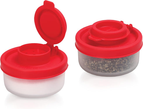 SIGNORAWARE Salt and Pepper Shakers, Moisture Proof Set of 2 Small Mini Shakers for Camping, Kitchen, Travel Spice Set