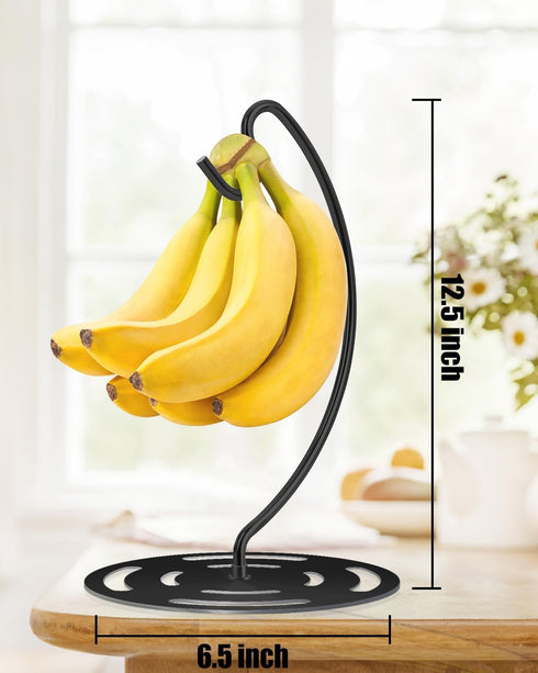 Coopenju Countertop Banana Holder Stand Stainless Steel, Modern Banana Tree Hanger with Larger Base & Won't Topple