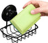 SANNO 2 Pack Suction Soap Holder, Shower Soap Dish Saver Tray for Bathroom, Sink, Stainless Steel Black