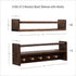16 Inch Set 3 AZSKY Nursery Book Shelves Wall Floating Bookshelf with Hook Deep Walnut Hanging Book Shelf Toddler Room