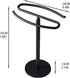 Matte Black Hand Towel Holder Stand, Free-Standing SUS304 Stainless Steel Towel Bar Rack for Bathroom or Kitchen
