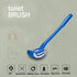 Toilet Brush Bowl Brush - Scratch-Free Curved Design for Deep Cleaning, Easy to Store (2pc Blue)