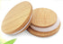 24 5 oz Oui Yogurt Jar Lids - Pcs Oui Lids - Made of Natural Bamboo Wood, with Silicone Sealing Ring and Oui Yogurt Jar