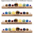 Personalized Master Free Engraving Custom Solar System 9 Planets Natural Gemstones Sphere with Wooden Stand
