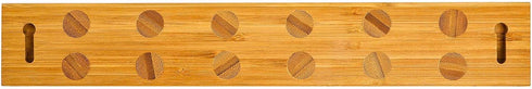 Heavy Duty 15" Bamboo Knife Magnetic Strip - Wall Mounted Holder with 6 Dual-Magnet Zones