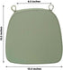 2" Efavormart Dusty Sage Green Chiavari Chair Pad, Memory Foam Seat Cushion with Ties and Removable Cover Thick