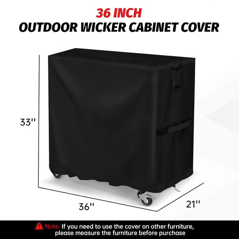 Isamant Cover,36 Inch 36 21 33 Inch Prep Grill Table Waterproof Outdoor Wicker Storage Cabinet Cover,Patio Bar Cart