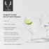 Viski Raye Angled Stemmed Gin and Tonic Glasses, Set of 2, Premium Crystal Clear Cocktail Gin Glasses for Gin Lovers