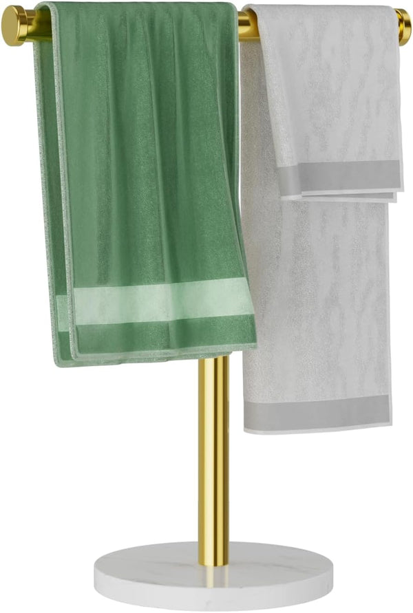 T Shape Freestanding Towel Rack for Bathroom, Organizer Countertop Hand Towels Stand, 304 Stainless Steel