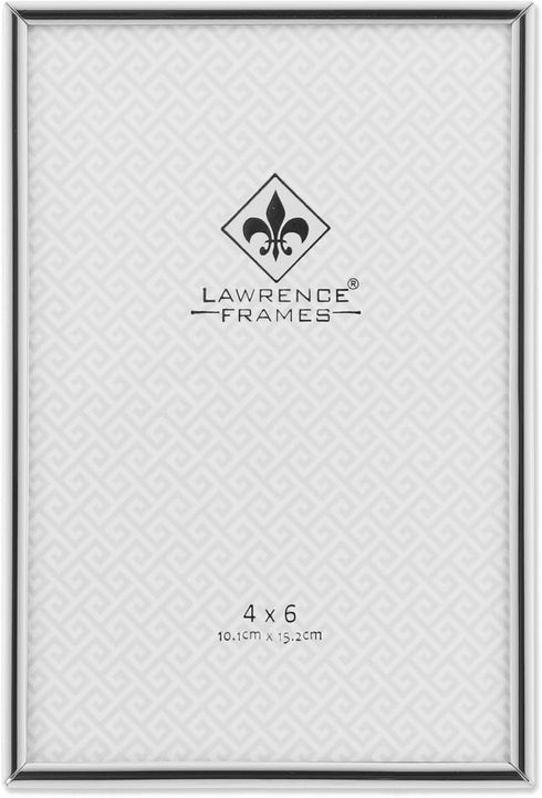 Lawrence Frames Simply Metal Picture Frame, Silver, 4 by 6-Inch