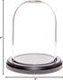 Plymor 3" x 4" Glass Display Dome Cloche with Black MDF Wood Base