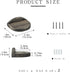 Set 2 4Inch Freezing point Small Floating Shelves for Wall of Semicircle Wood Mini Wall Shelf Decor Plant Display