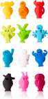 Vacu Vin Glass Markers Party People Set – 12 Unique Drink Identifiers, Reusable