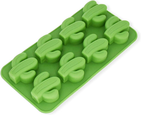 Fewo 8-Cavity Cactus Ice Cube Tray - Cacti Silicone Mold for Chocolate, Candy, Baking, Set of 2
