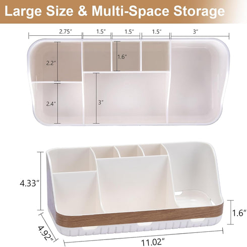 Countertop 7 Counter GFWARE Bathroom Organizer - Detachable Slots Kids Electric Toothbrush and Toothpaste Holde