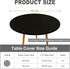 60 Inch eeivs Black Round Fitted Tablecloth Spandex Stretchable End Table Cover with Elastic Edge Cloth Table Topper