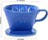 Pour Over Ceramic Coffee Dripper, Ceramic Coffee Maker with 3 Holes Flat Bottom, Porcelain Slow Filter Cone for Home,