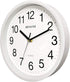 Adalene 10 Inch White Wall Clock, Battery Operated Non Ticking, Completely Silent for Kitchen Office School Bedroom