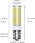 8W Dimmable LED E17 Microwave Oven Bulb, Daylight 6000K, 100W Halogen Equivalent, Under-Microwave Light (2-Pack)