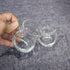 DGQ 4oz Classic Glass Creamer Pitcher with Handle, Pack of 2 Mini Milk Pourer for Coffee Tea Serving