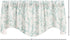 Turquoise Blue Valances for Windows, 53x18 Inches Cotton Curtains for Kitchen or Living Room Beach Coastal Decor