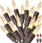 ODEETRONIC Twinkle String Lights, 21.63ft 100 Count Incandescent Brown Christmas Lights for Indoor Outdoor Decor