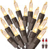 ODEETRONIC Twinkle String Lights, 21.63ft 100 Count Incandescent Brown Christmas Lights for Indoor Outdoor Decor