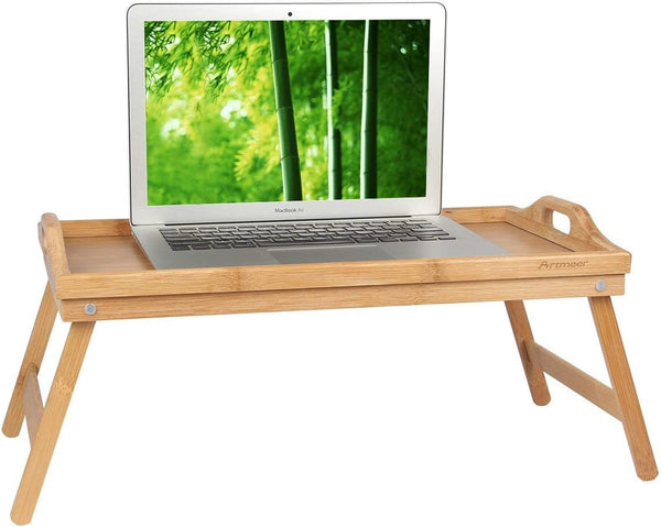 Bed Tray Table with Folding Legs,Serving Breakfast in Bed or Use As