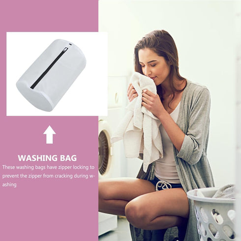 Cabilock 3pcs Laundry Sack Cylindrical Washing Bag, Bra Bags for Laundry Garment Bag for Washing Machine