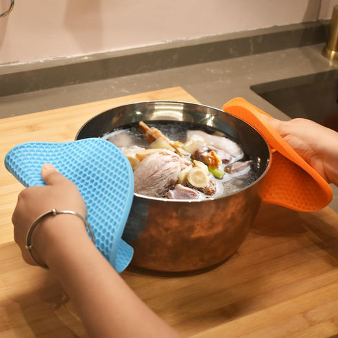 homEdge Silicone Trivets Mat, 6 Packs, Non-Slip Heat Resistant Pot Holder (Assorted Color)