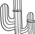 TJ Global Cactus Double Test Tube Vase Planter Holder, Plant Terrarium, Propagation Station, Metal Stand