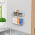 Yieach 4 Pack Adhesive,11.5L 3.6W,Stick Clear Spice Rack Wall Mount with x on Seasoning Jar Spice Organization