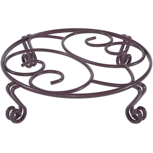Yimobra Original Patented Plant Stand for Flower Pot, Heavy Duty Indoor Outdoor Metal Holder, Round Supports (Bronze)