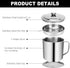 Bacon Grease Container, Kitchen Oil Can with Strainer and Anti-slip Coaster Tray for Storing Frying Oil
