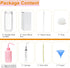 20 Oz 9 Pack Maucircol Acrylic Snowglobe Tumbler Including DIY Kit, Pre-Drilled Double Wall Plastic Snowglobe Cup
