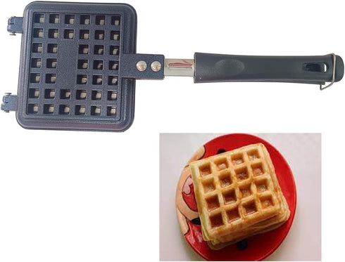 G & D Nonstick Waffle Maker Pan, Aluminum, 13 in L x 5.5 in W x 1.2 in H, True Nonstick Coating