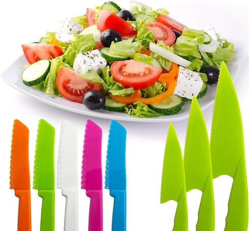 Sonku 10 Packs Kitchen Knife Set with Cutting Boards for Kids and Adults in Multi Colors