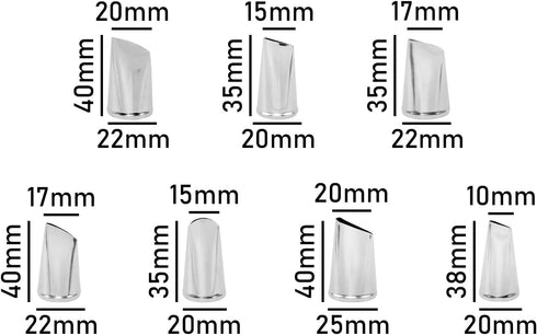 7 Pieces Rose Flower Piping Tips Set, Cake Decorating Tips and Icing Nozzles for Cupcake Decorating Kit