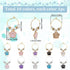 SUNNYCLUE 1 BOX 10PCS Enamel Dog Wine Glass Charms, Cute Drink Markers for Wedding Holiday Party
