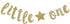 Welcome Little One Glitter Banner, Pre-strung Baby Shower Decor for Gender Reveal Party (Gold)