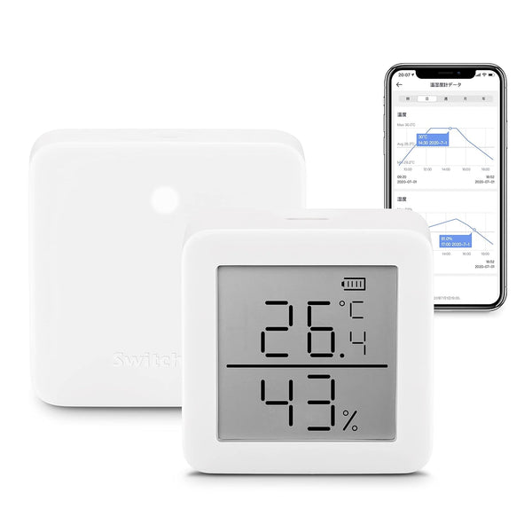 SwitchBot WiFi Hygrometer Thermometer with Hub, Indoor Wireless Temperature Humidity Sensor, Compatible with Alexa