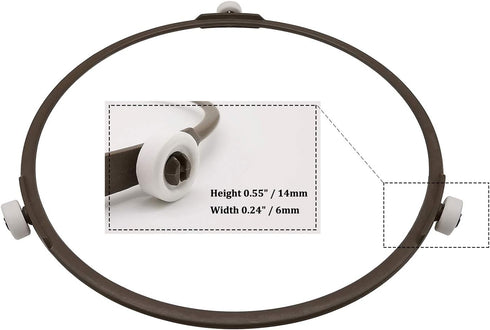 Microwave Glass Turntable Plate Roller Support, 2 Pack, Wheels Height: 0.55" / 14mm, Outer Diameter 7"