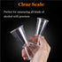 Double Clear Plastic and Stainless Steel Jigger, Set of 3, Cocktail Measuring Shot Glasses for Bar Party