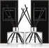 Cocod'or Reed Diffuser, Pure Cotton, 6.7oz(200ml), 2 Pack, Black Glass, Cotton Core for Home & Office