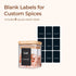 4 oz 6Pack, Set, ComSaf Spice Jars with Labels Small Spice Containers Starter Glass Seasoning Jars with Lids, Square