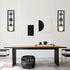 2 OYEFLY DIY Pcs Wall Sconce Candle Holder,Metal Wall Art (Black)