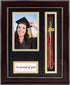 GraduatePro Graduation Picture Frame with Tassel Holder, Shadow Box Graduation Decoration Gift, Mahogany 4x6 Photo Frame