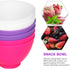 6 Pcs Silicone Mixing Bowls, 0.49 QT Reusable Bowls for Melting Chocolate, Sauce, White, Pink, Purple